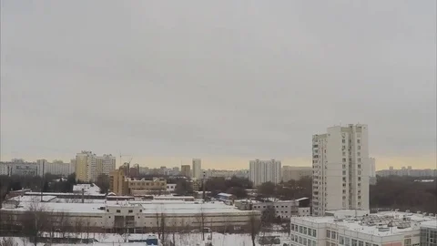Winter In City district Timelapse Vidéo 82050150