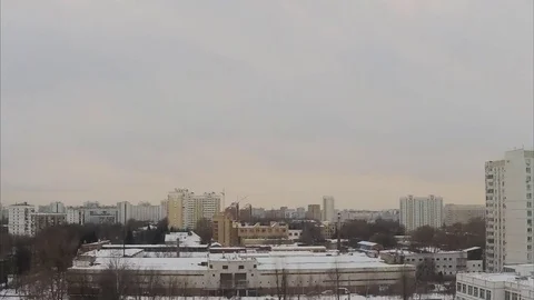 Winter In a City district Timelapse Vidéo 82050659