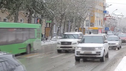 Winter in city Stock Footage 72505068