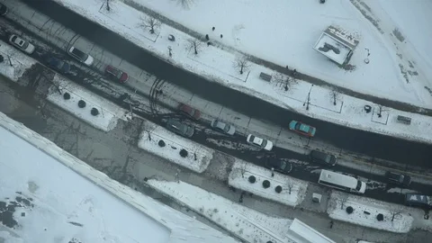 Winter in the city Stock Footage 84637550