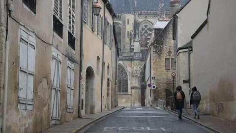 Winter in the city Stock Footage 85594238