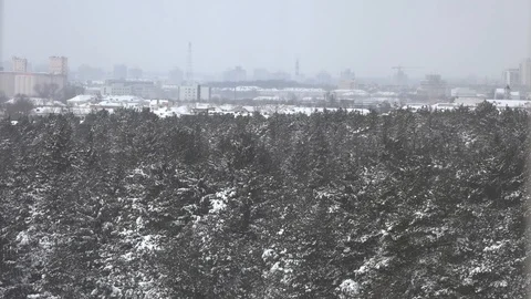 Winter city Stock Footage 86825807