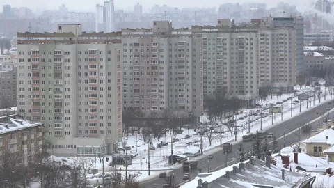 Winter city 動画素材 86825822