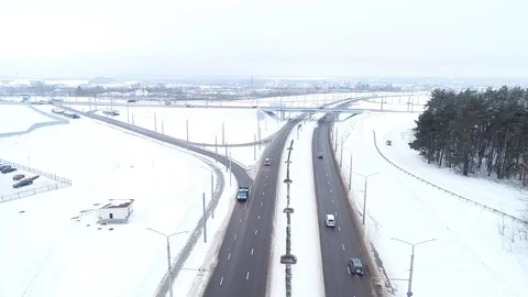 Winter in the city Stock Footage 101157130