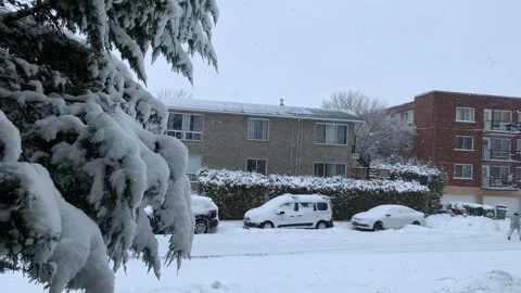 Winter in the city Stock Footage 297801549