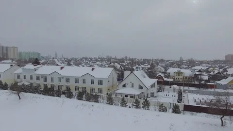 Winter city from a height Video stock 85830311