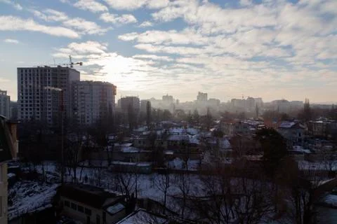 Winter in the city. Stock Photos