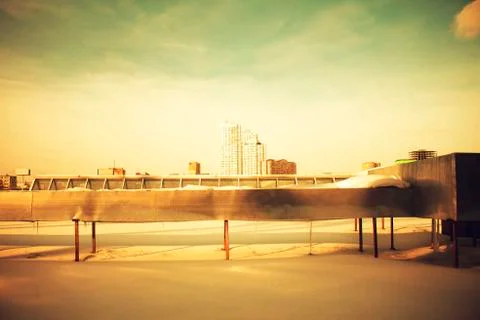 Winter city Stock Photos