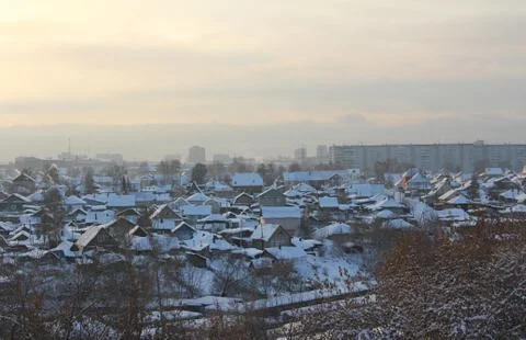 Winter in the city. Stock Photos