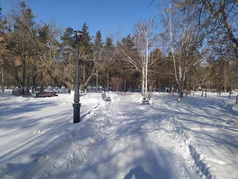 Winter in the city Foto stock