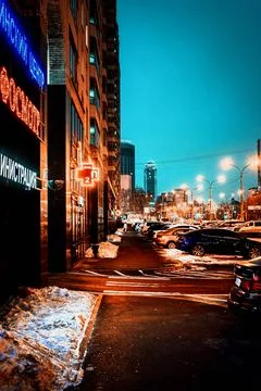 Winter city Stock Photos