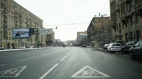  Winter City ride  Stock Footage 46192365