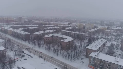 Winter city in Russia Stock Footage 101671663
