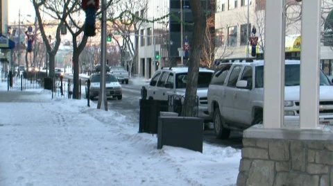 Winter City Setting Video stock 306968