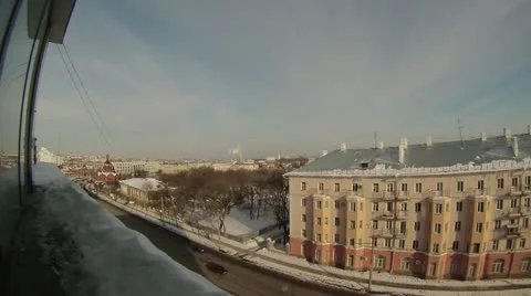 Winter in city timelapse Video stock 21744054