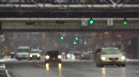 Winter City Traffic 動画素材 54083346