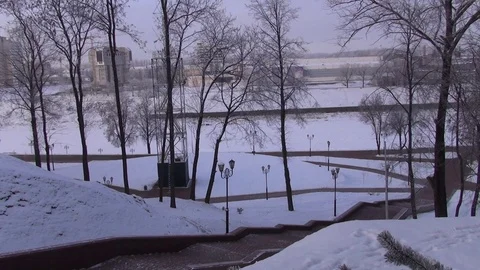 Winter city Vitebsk Stock Footage 106629584