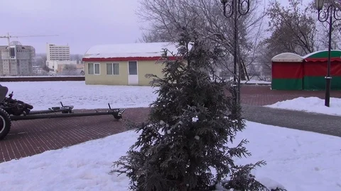 Winter city Vitebsk Stock Footage 106629633