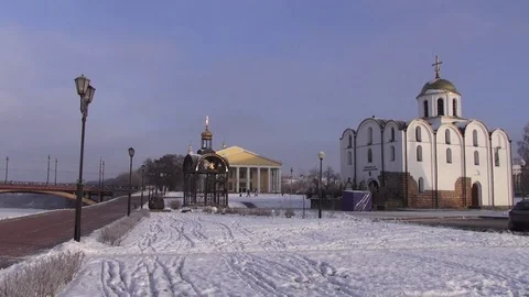 Winter city Vitebsk Vidéo 106629643