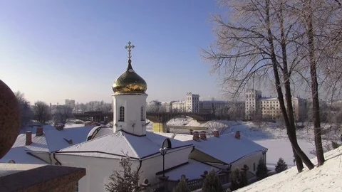 Winter city Vitebsk Vidéo 106629791
