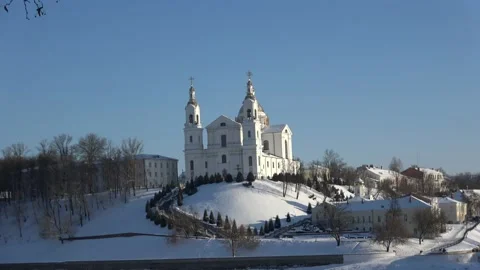 Winter in the city of Vitebsk Stock Footage 149172385