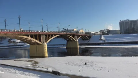 Winter in the city of Vitebsk Stock Footage 149172864