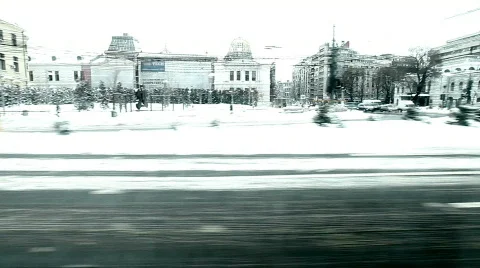 Winter Cityscape Video stock 664661