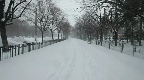 Winter Cityscape Stock Footage 664663