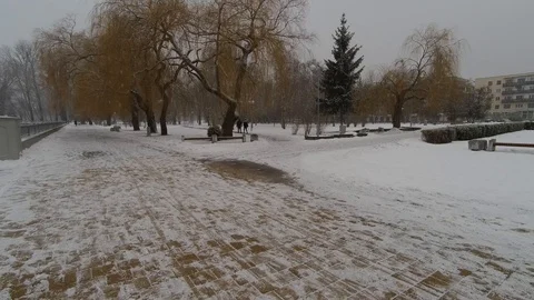 Winter cityscape Stock Footage 104657458