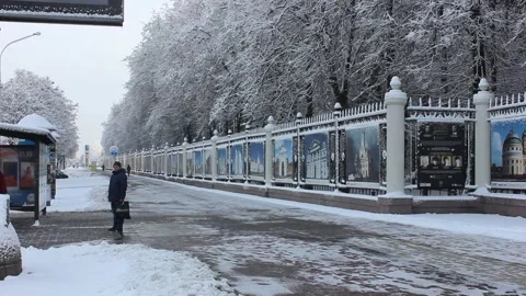 Winter cityscape Stock Footage 123412892