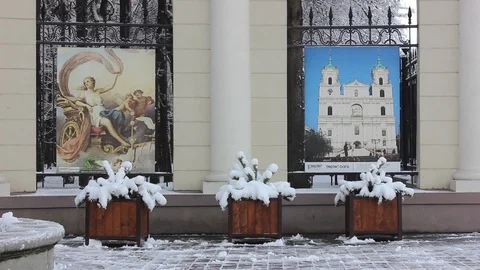 Winter cityscape Stock Footage 123412961