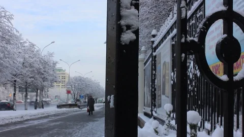 Winter cityscape Stock Footage 123413401