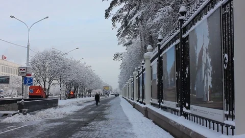 Winter cityscape Stock Footage 123413426