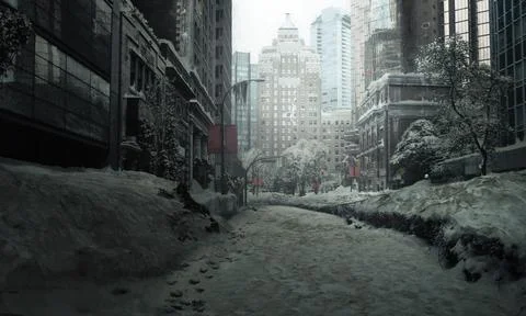 Winter cityscape Illustration