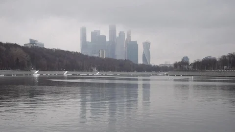 Winter cityscape in Moscow Stock Footage 102959668