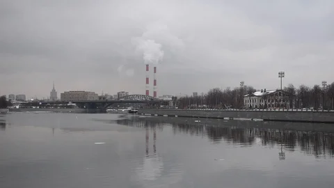 Winter cityscape in Moscow Stock Footage 103092619