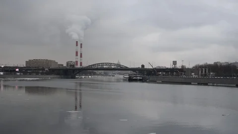 Winter cityscape in Moscow Stock Footage 103216183