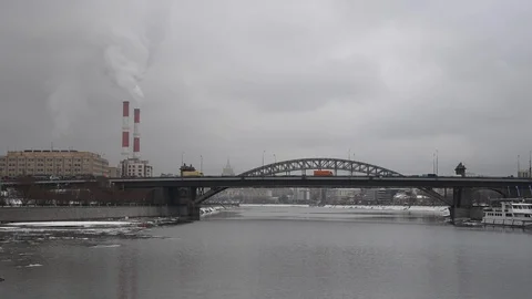 Winter cityscape in Moscow Stock Footage 103217225
