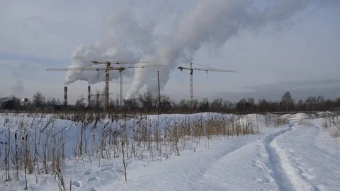 Winter cityscape in Moscow Stock Footage 103285611