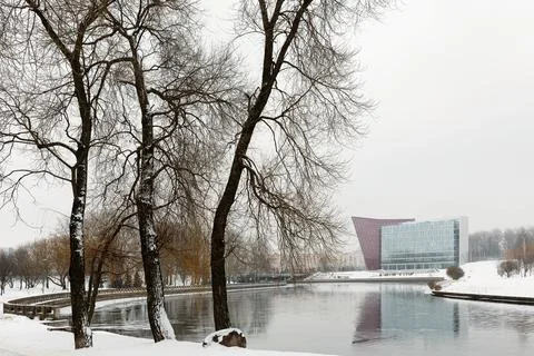 Winter cityscape Stock Photos