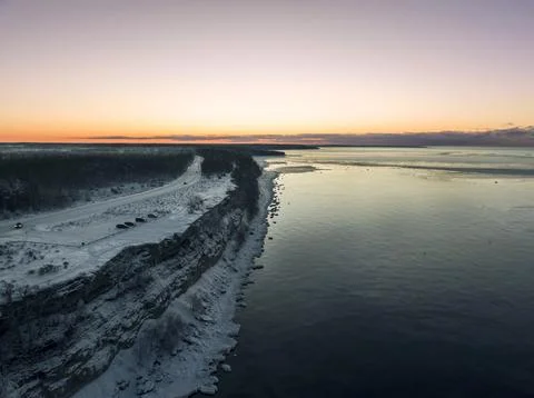 Winter cliff Foto stock