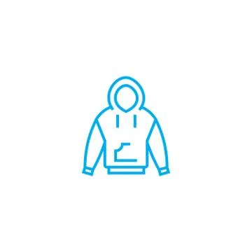 Winter clothes vector thin line stroke icon. Winter clothes outline illustration Stock Illustration