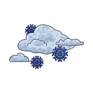 Winter cloud illustration Stock Illustration