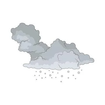 Winter cloud illustration Stock Illustration
