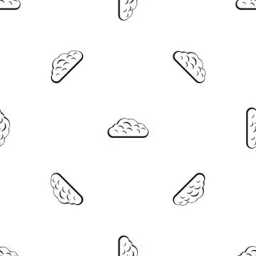 Winter cloud pattern seamless black Illustrazione stock