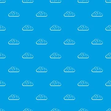 Winter cloud pattern seamless blue Illustrazione stock