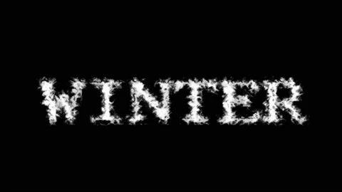 Winter cloud text effect black isolated background Stock Footage 138721849