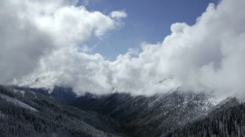 Winter cloud time lapse Stock Footage