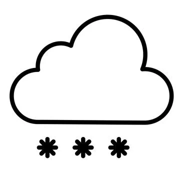 Winter cloud weather icon Stock Illustration