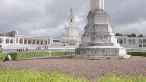 Winter clouds above Fátima basilica Stock Footage 324970728